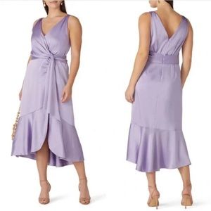 Jonathan Simkhai Midi Dress Womens Plus Size 22 Lilac Purple Satin Mia Fluid